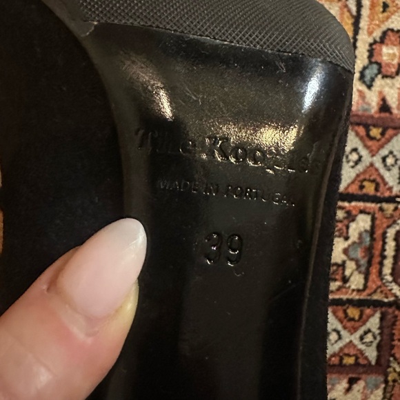 The Kooples Black Pointy Heeled Pumps size 8-8.5 - Picture 4 of 11